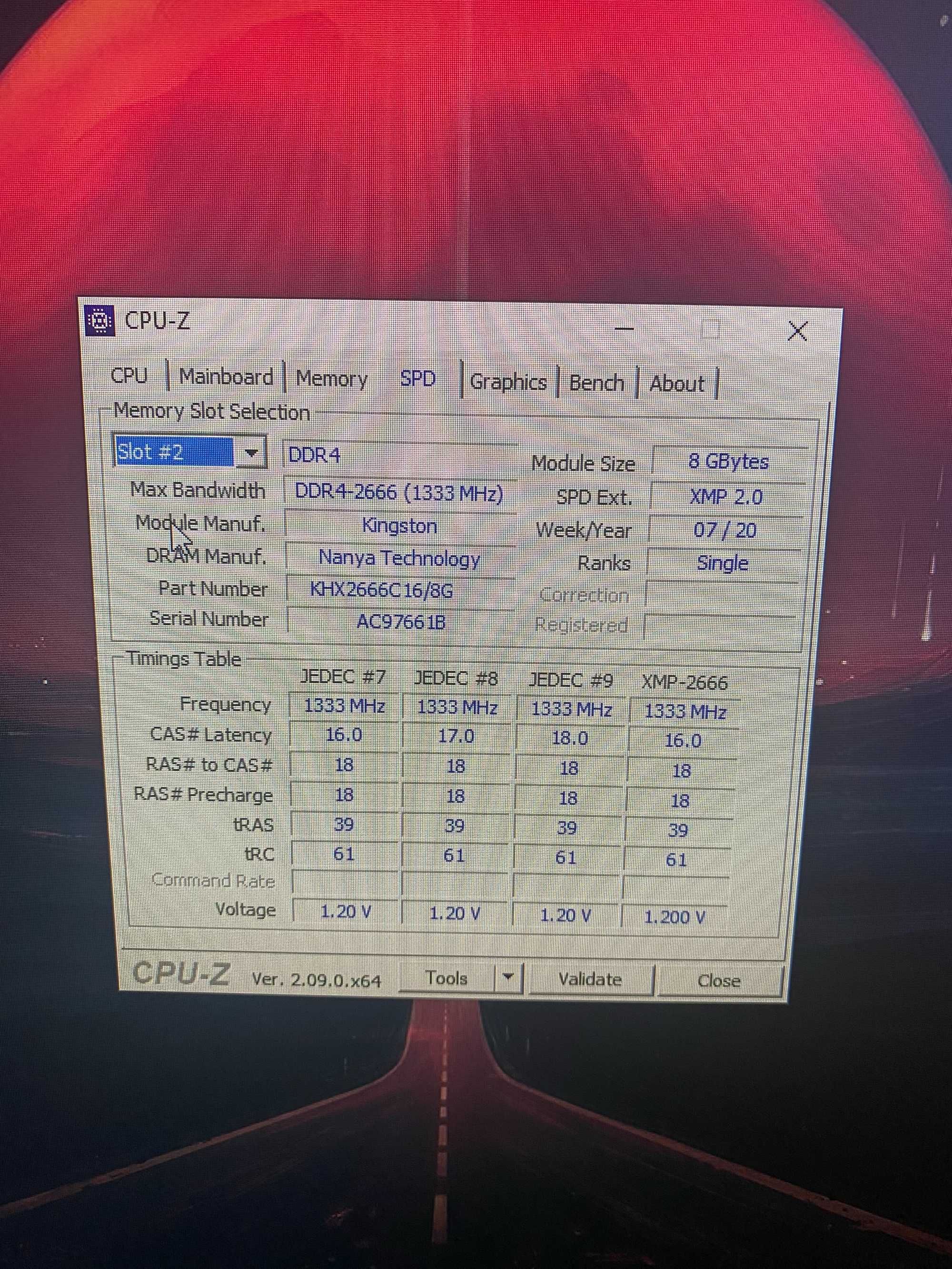 Ram DDR4 8GB 2666 MHZ