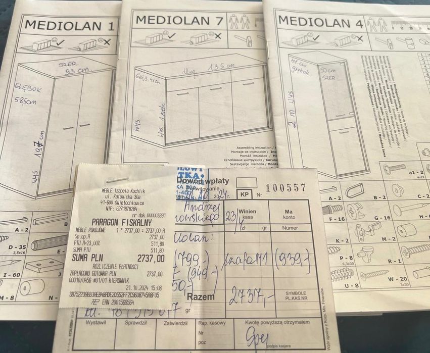 Komplet mebli do pokoju. Jak nowy