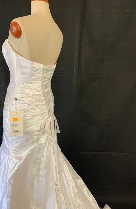 Nowa suknia ślubna Ellis Bridals z metką 40 L biała syrena rybka tren