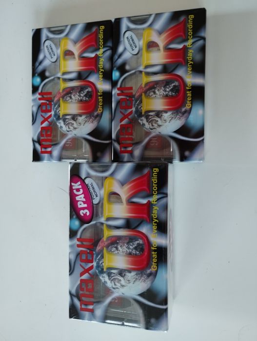 5 Kaset MAXELL UR - 90 min. NOWE w oryginalnym opakowaniu i folii
