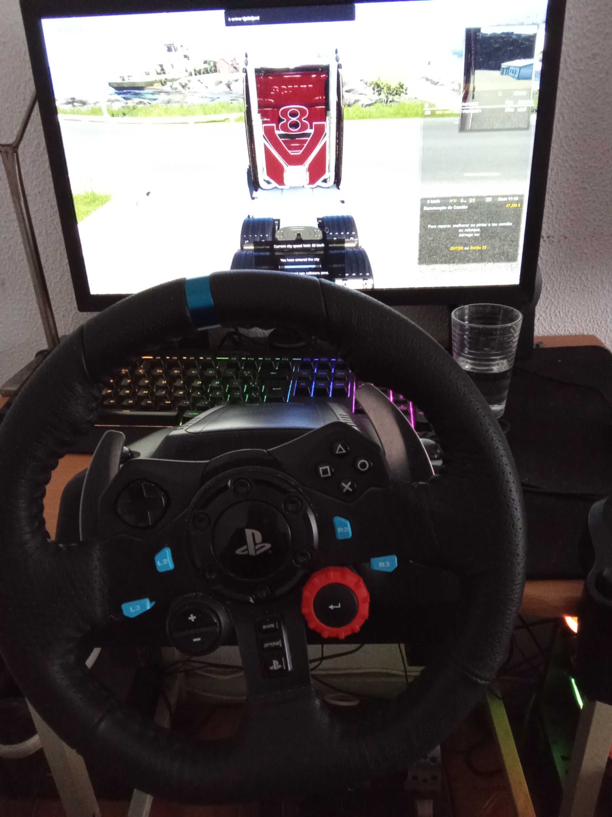 Vendo volante g29 como novo com caixa de velocidades