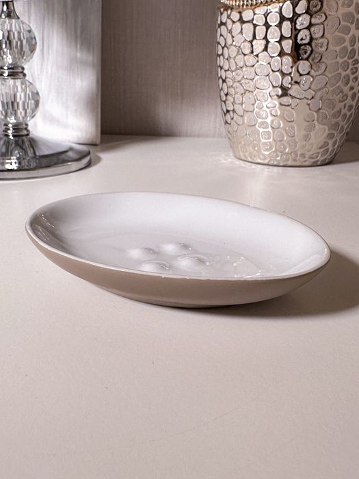 Mydelniczka Ekoln Ikea szara beżowa