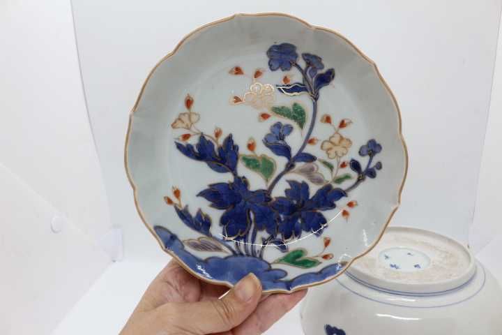 Par de taças porcelana Chinesa Dinastia Qing Quianlong XIX Marcadas