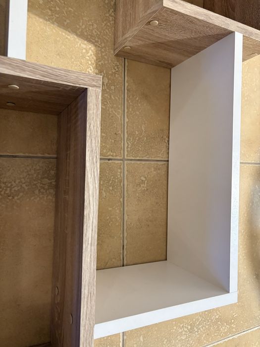 Regał wiszący dąb/biały