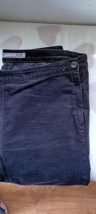 Tregginsy spodnie damskie Sandwich, sztruksowe, brązowe, rozm. 40