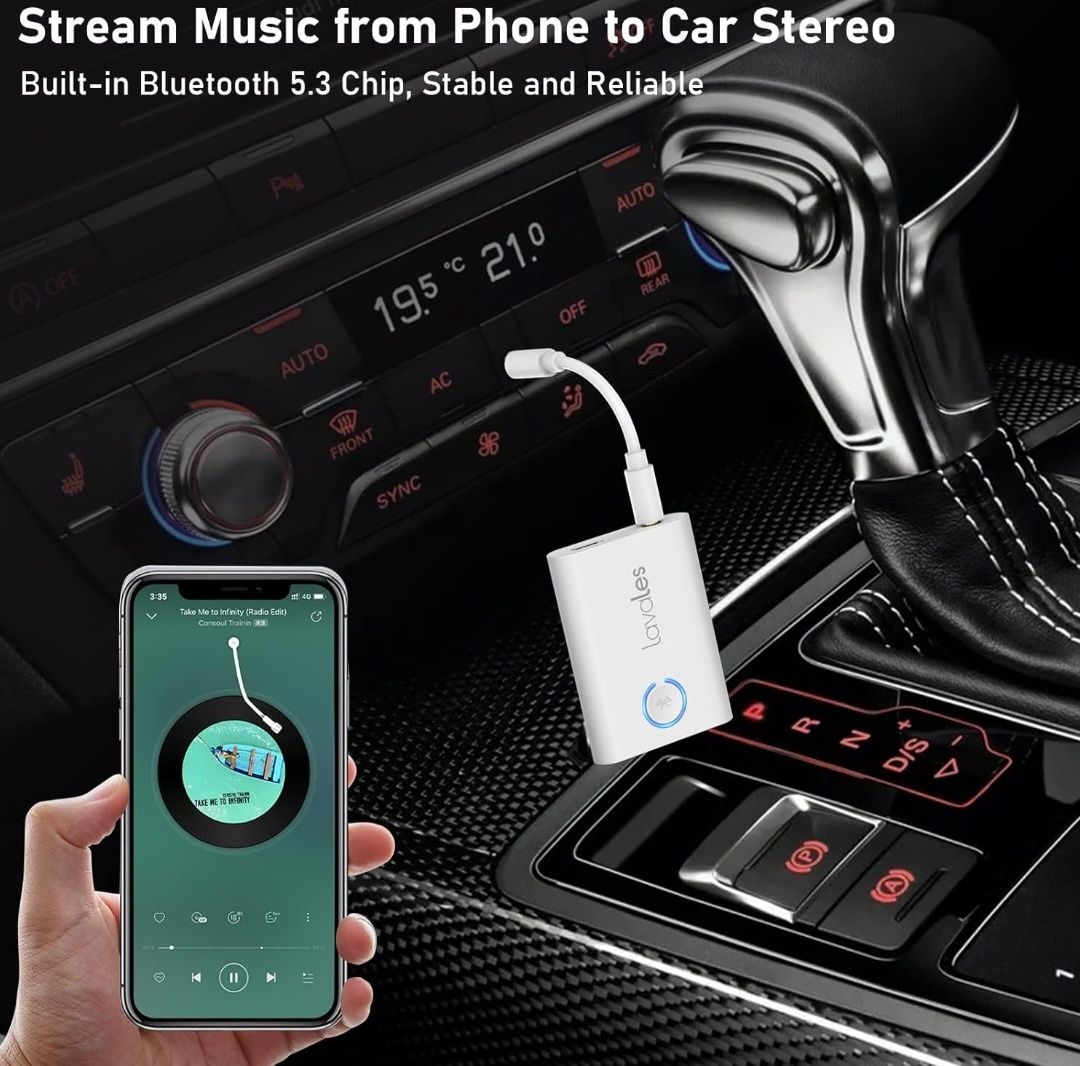 Lavales Adapter Bluetooth 5.3 nadajnik odbiornik 2w1