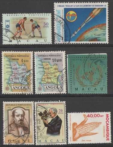 Filatelia: 75 selos novos e usados das ex-colónias portuguesas
