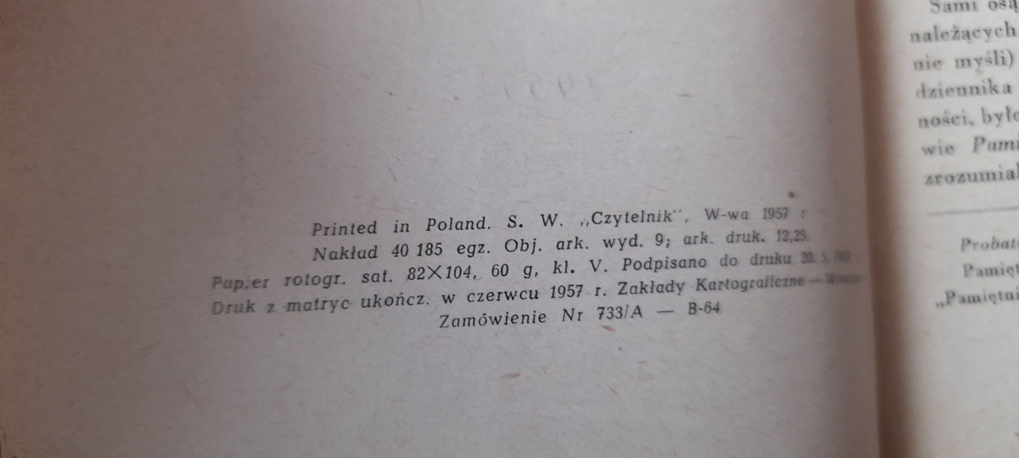 Dziennik Serafiny - Józef Ignacy Kraszewski 1957