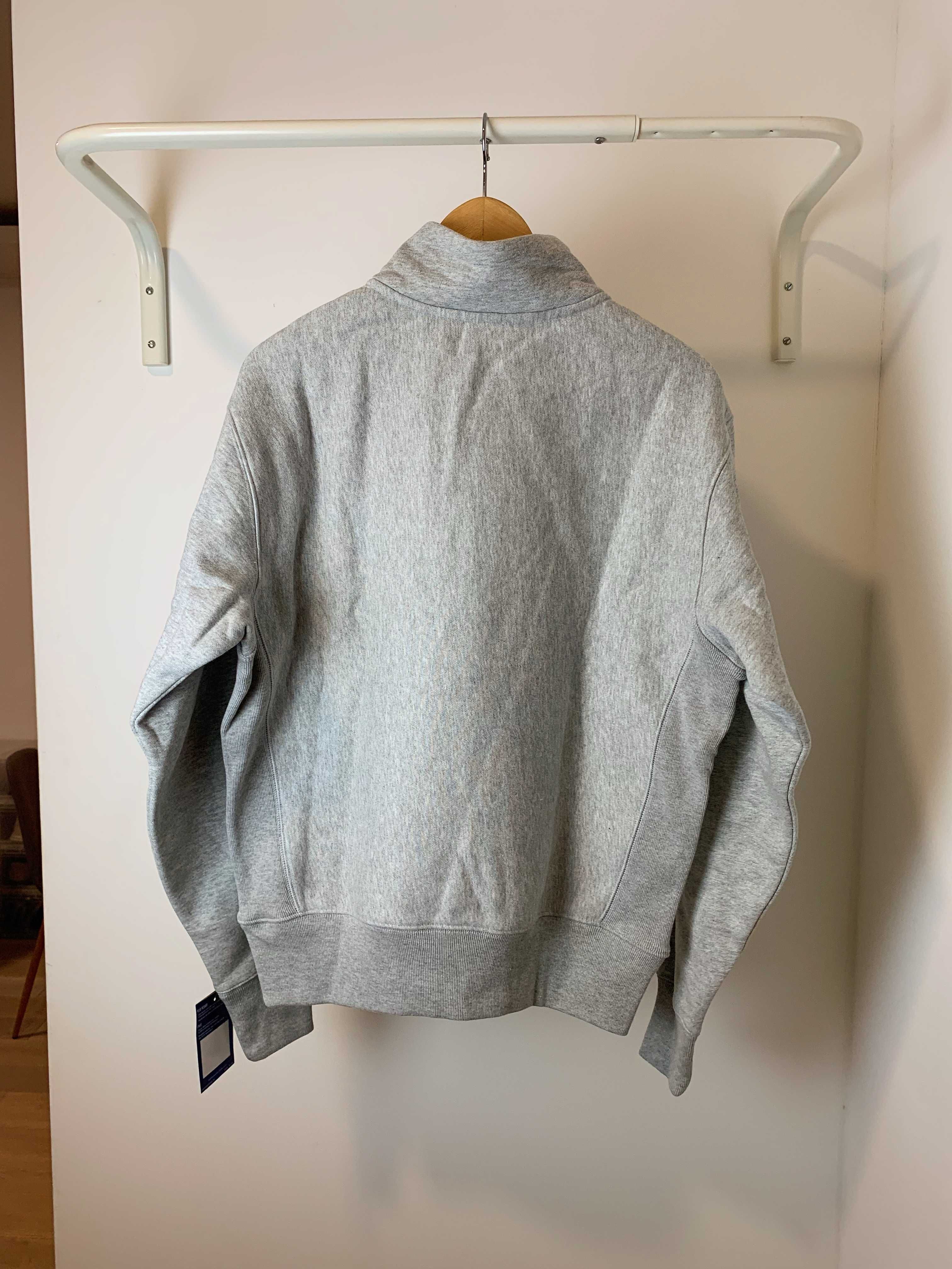 Champion Reverse Weave Quarter-Zip Sweatshirt Grey S M bluza half-zip