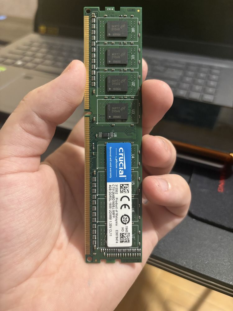 Модуль памʼяті DDR3L 4Gb Crucial 1600 MHz (CT51264BD160BJ.M8FP)