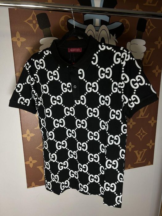 РАСПРОДАЖА -40%! чоловіче поло чорне,брендова футболка S,M,L,XL Gucci