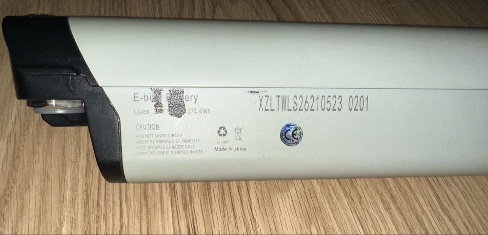 E-bike Bateria 36V 10.4Ah/ 374.4Wh