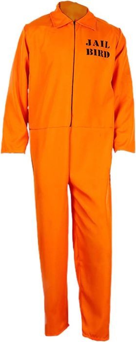 Kostium Więźnia Orange Jumpsuit dla dorosłych Rozmiar L
