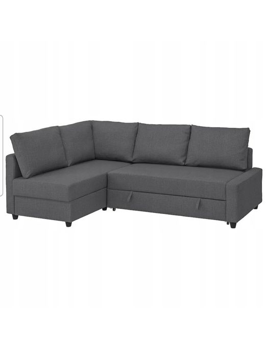 Sofa narożnik z funkcją spania łóżko szary grafitowy