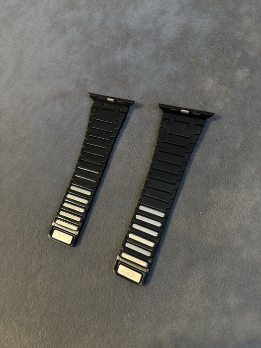 ремешок стальной apple watch ultra 1 ultra 2 black магнитный