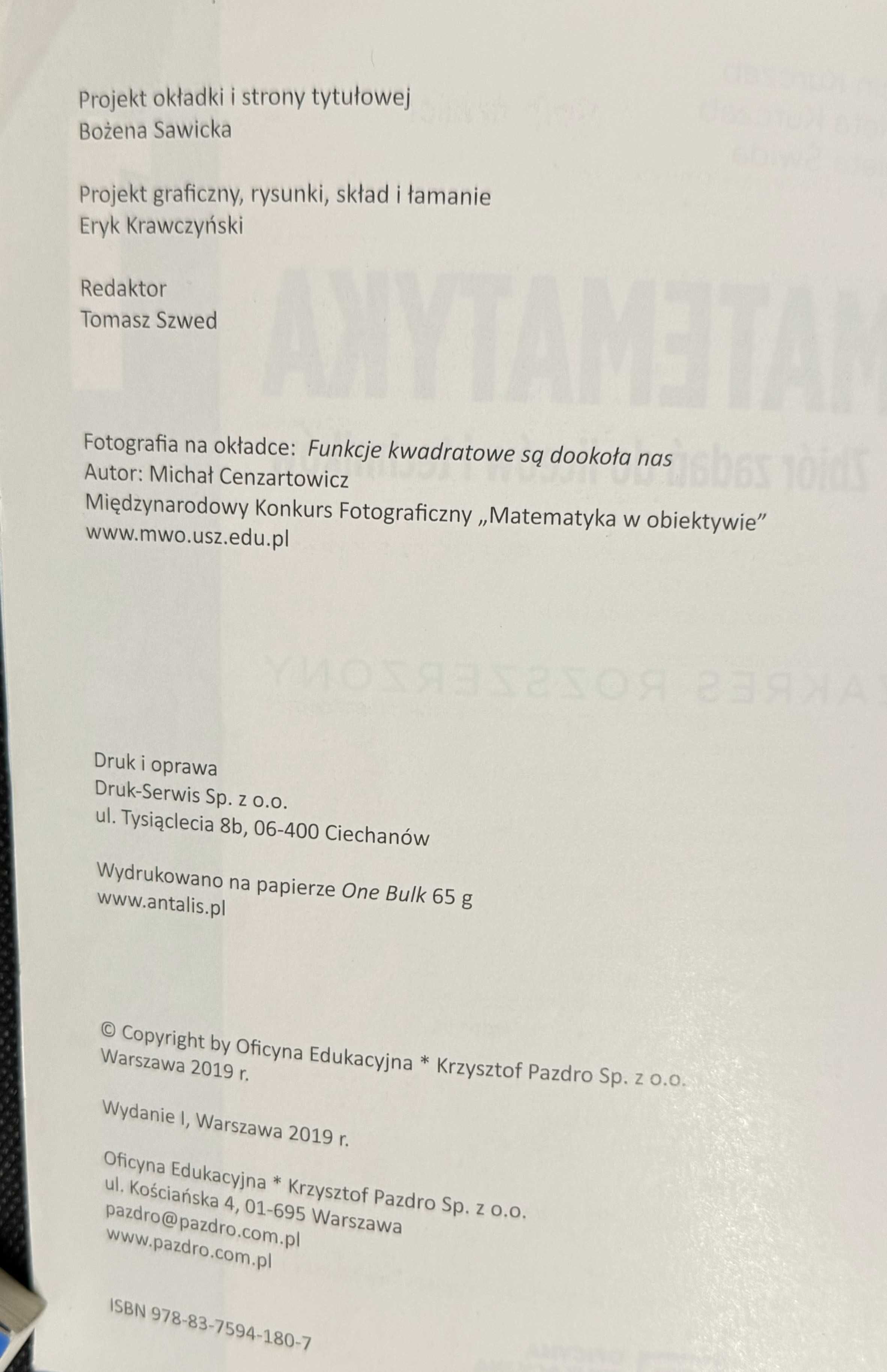 Matematyka zbiór zadań klasa 1 zakres rozszerzony PAZDRO