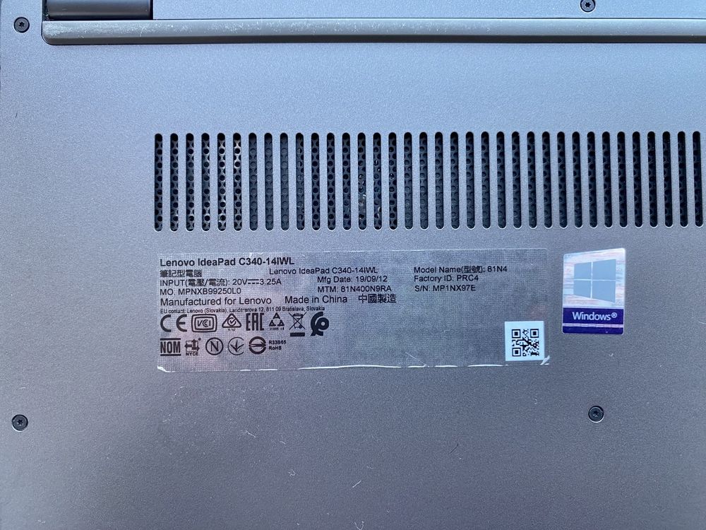 Ноутбук Lenovo C340 сенсорний з i7, 16ГБ RAM, 512ГБ SSD MX230 2 в 1
