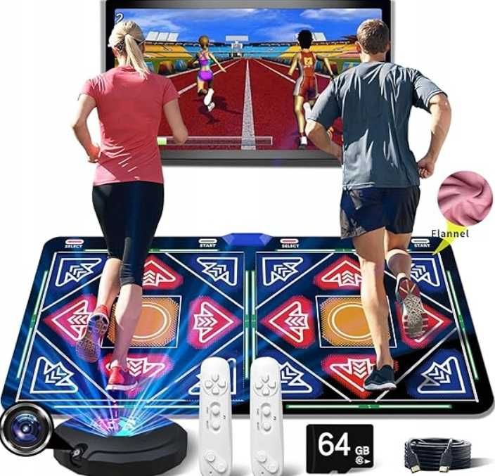 Mata do tańca elektroniczna z kamerą i kartą. 1000 gier, 650 piosenek