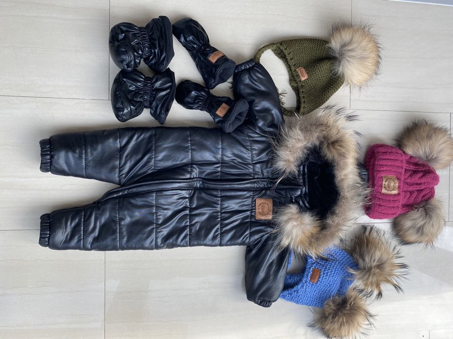 Kombinezon zimowy Lattante 68 z futrem naturalnym