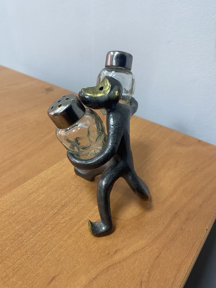 Солонка обезьяна из латуни СССР