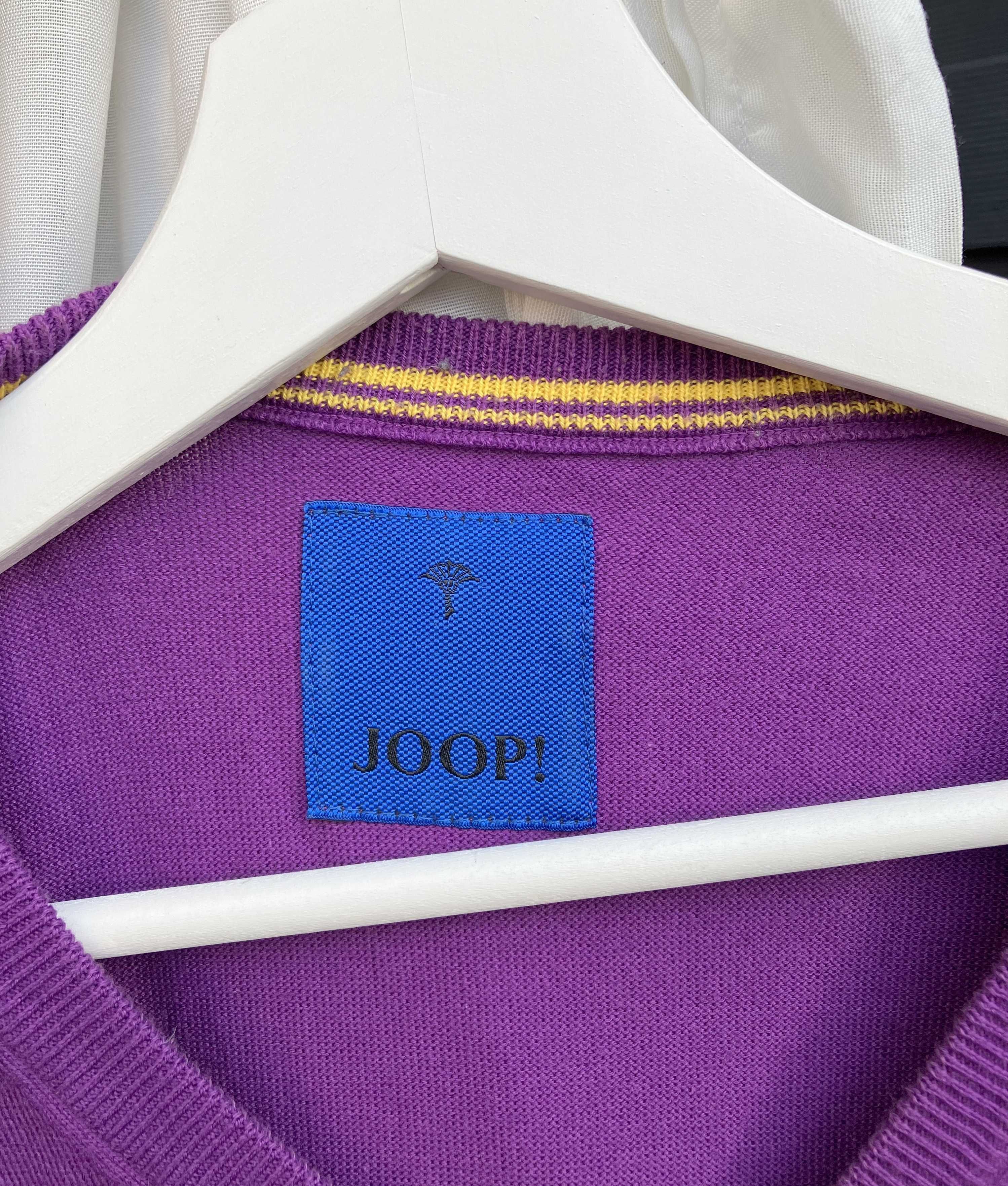 Joop! fioletowy sweter męski XL dekolt w serek