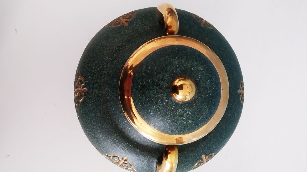 Jarra decorativa em vidro, e outros vintage.