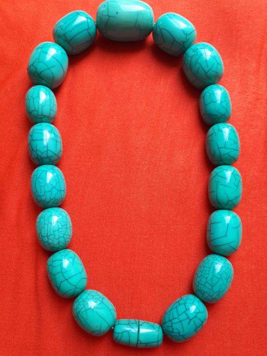 Бусы Крупные Колье  Бирюза