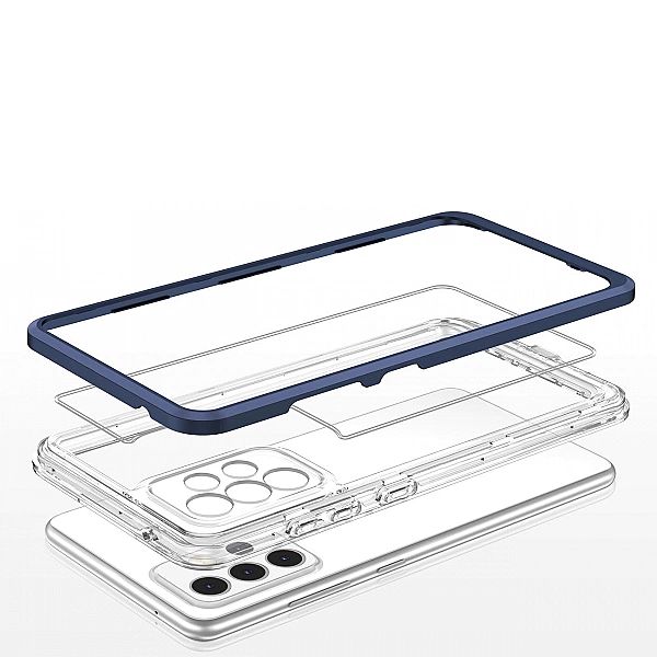 Clear 3in1 etui do Samsung Galaxy A13/5G żelowy pokrowiec z ramką nieb