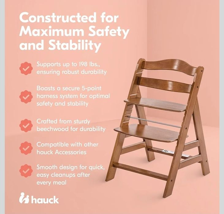 Hauck Alpha+ alpha plus Drewniane Krzesło jak stokke tripp trapp