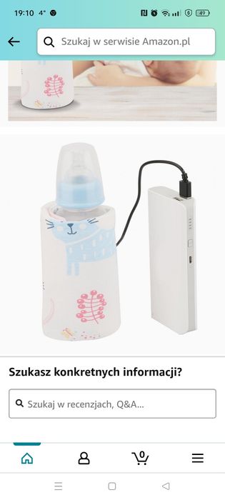 Podgrzewacz do butelek USB, przenośny