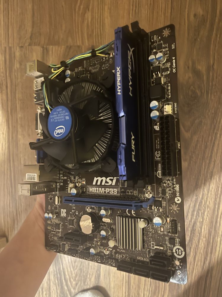 plyta glowna + ram + processor + chlodzenie