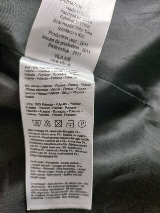 Marynarka damska żakiet czarna elegancka klasyczna taliowana M 38 Vila
