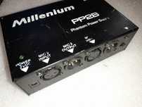 Podwójny zasilacz 12V 48V XLR Millenium PP2B Phantom Power Supply