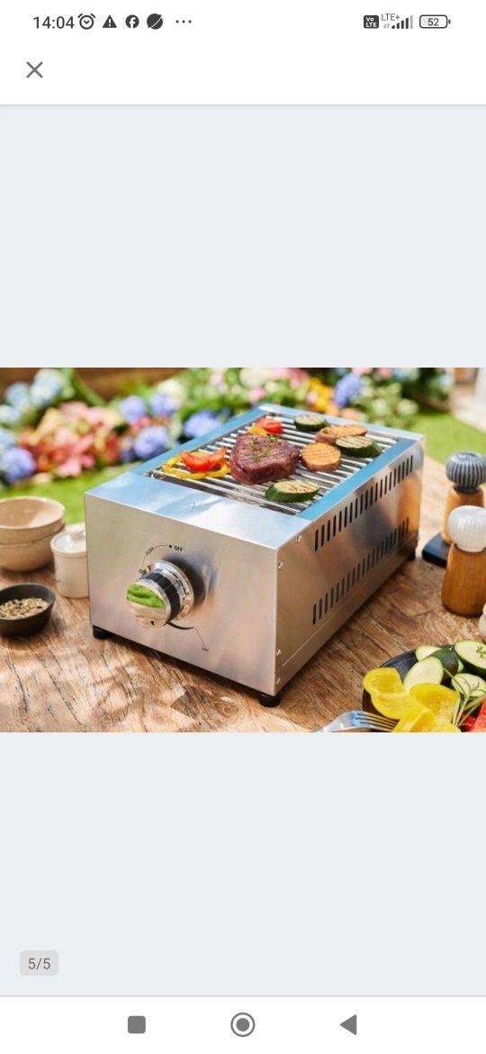 Mały Grill Gazowy Przenośny Turystyczny Ogrodowy Na Butlę Gazową