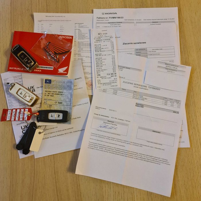 Honda adv 350, 1 właściciel , 2023, idealny stan, tylko 10600 km...