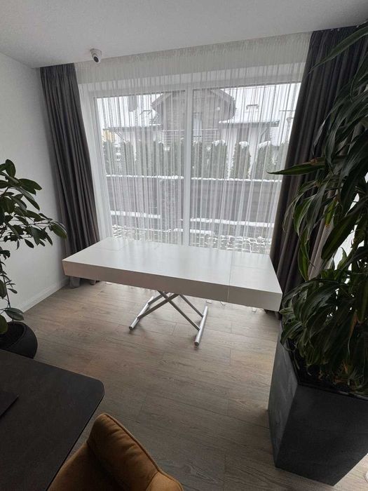 Стіл-трансформер 3 в 1 | Журнальний → Обідній | До 12 гостей