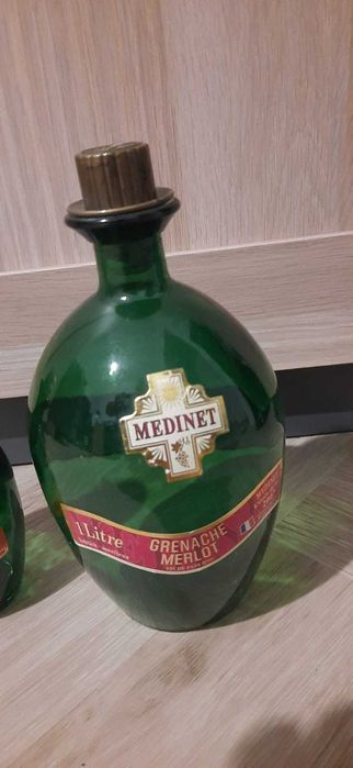 Kultowe Karafki medinet Zestaw / Butelki PRL / Vintage Lata 90
