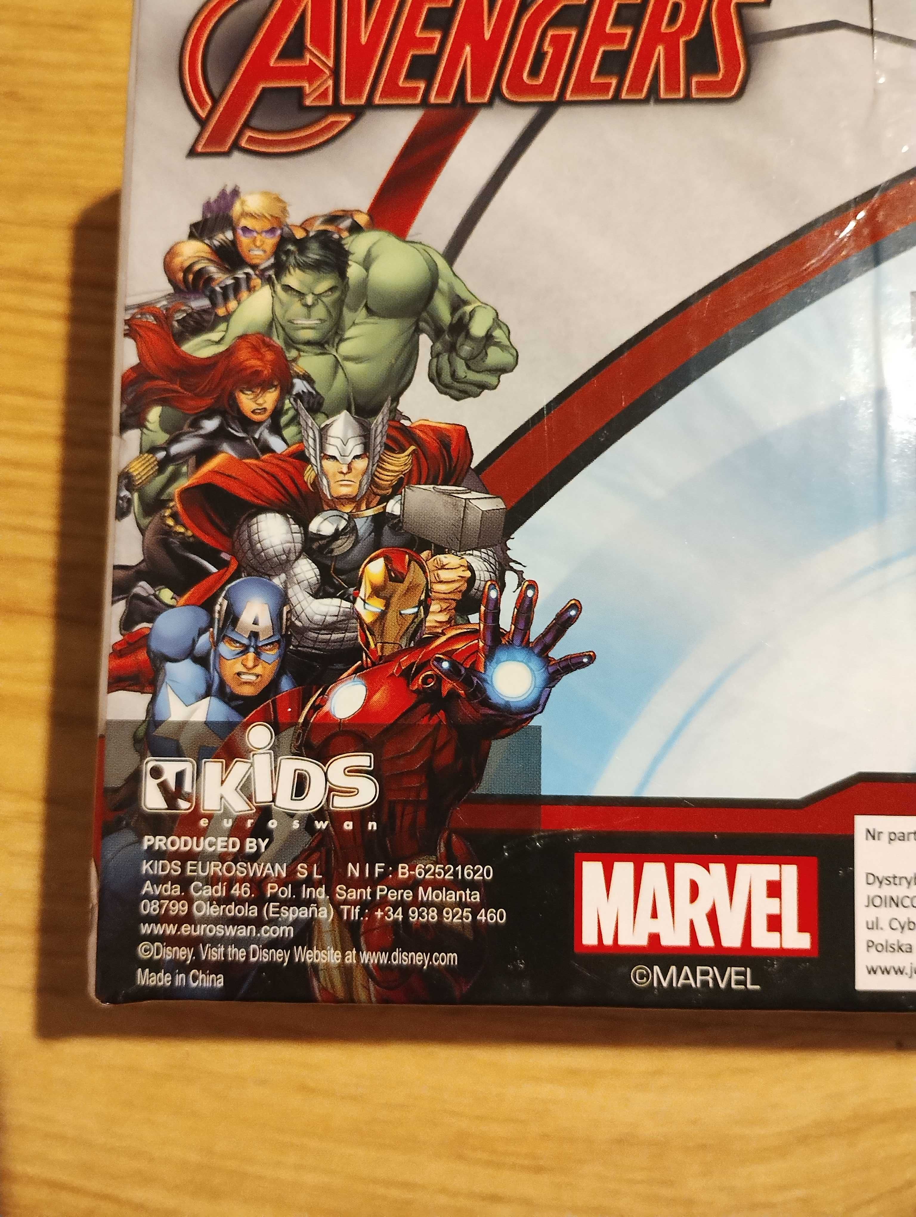 Drewniany budzik dla dziecka Marvel Avengers stojący na baterie Joinco