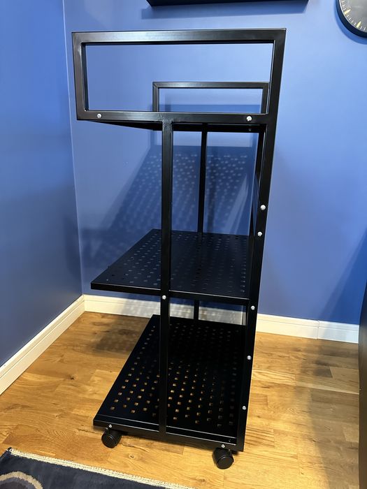 Szafka regał metalowy loft z kółkami na drukarkę segregacja