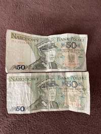 2x stare banknoty 50 złotych