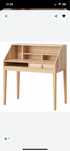 Ikea Fliggen Biurko sekretarzyk z polka jesion