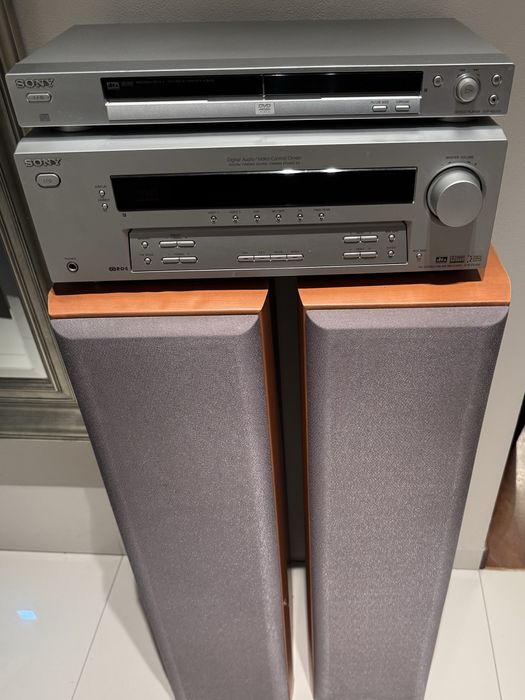Zestaw amplituner-Odtwarzacz cd dvd -Kolumny sony