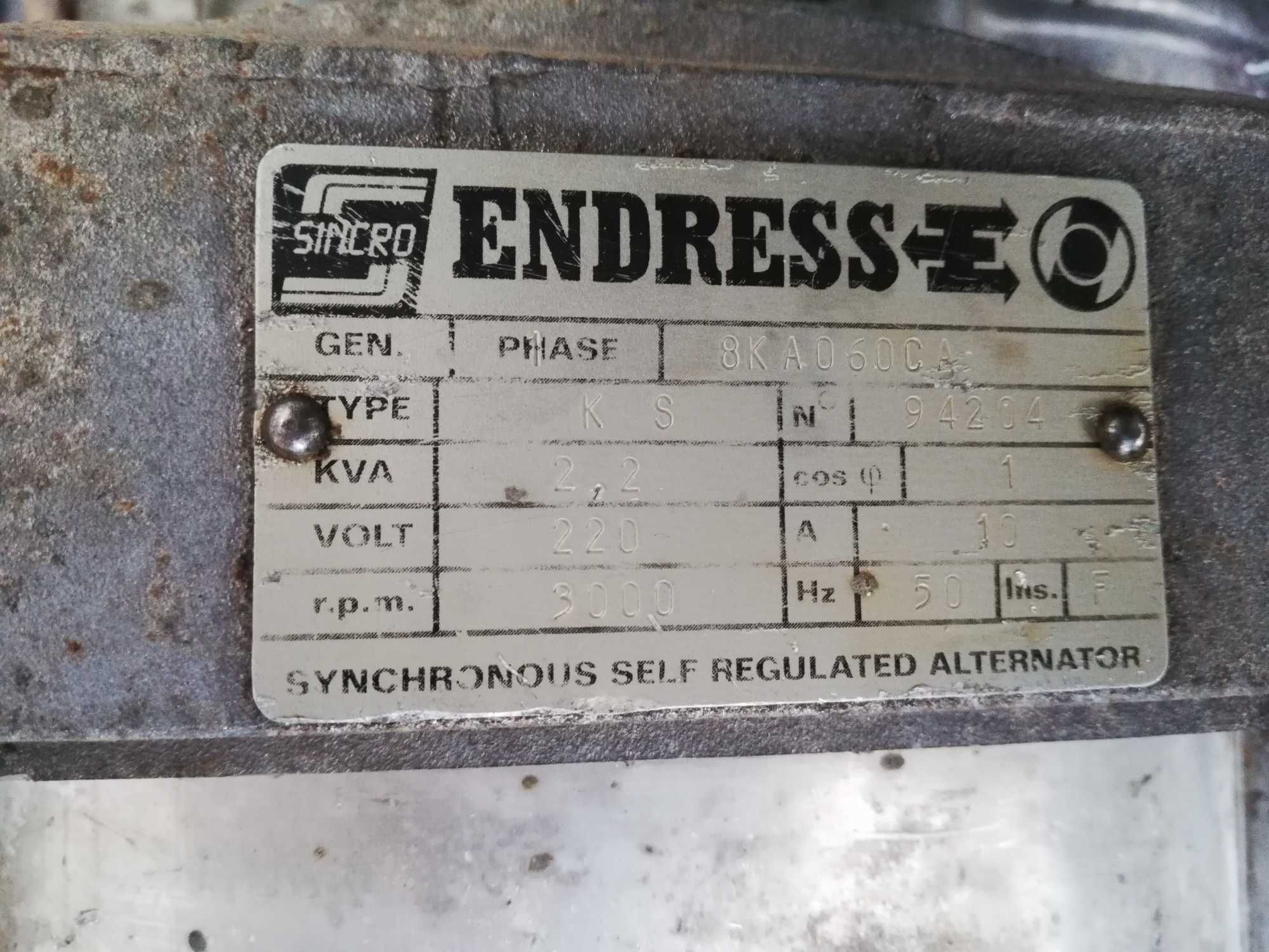 Agregat prądotwórczy Endress 2,2Kv (nie chinczyk)
