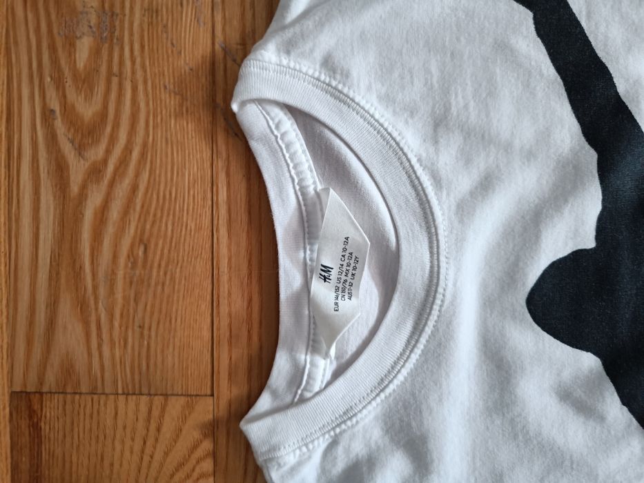 T-shirt chłopięcy biały / koszulka H&M 146