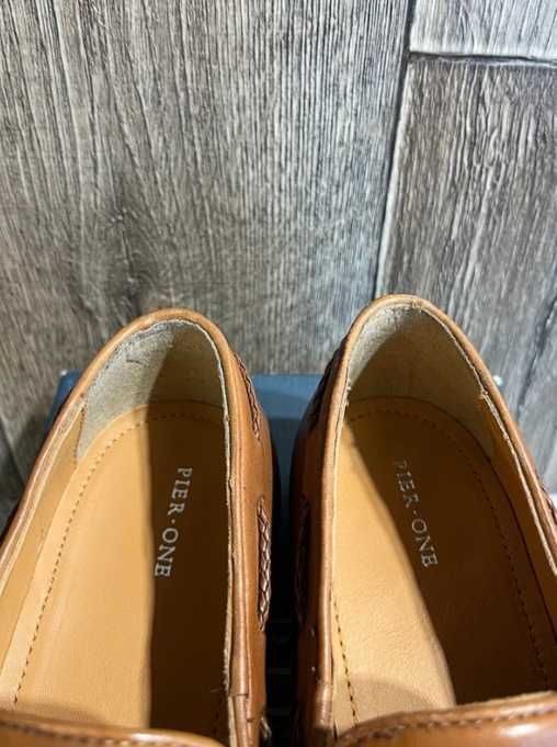 Skórzane buty mokasyny Pier One 40