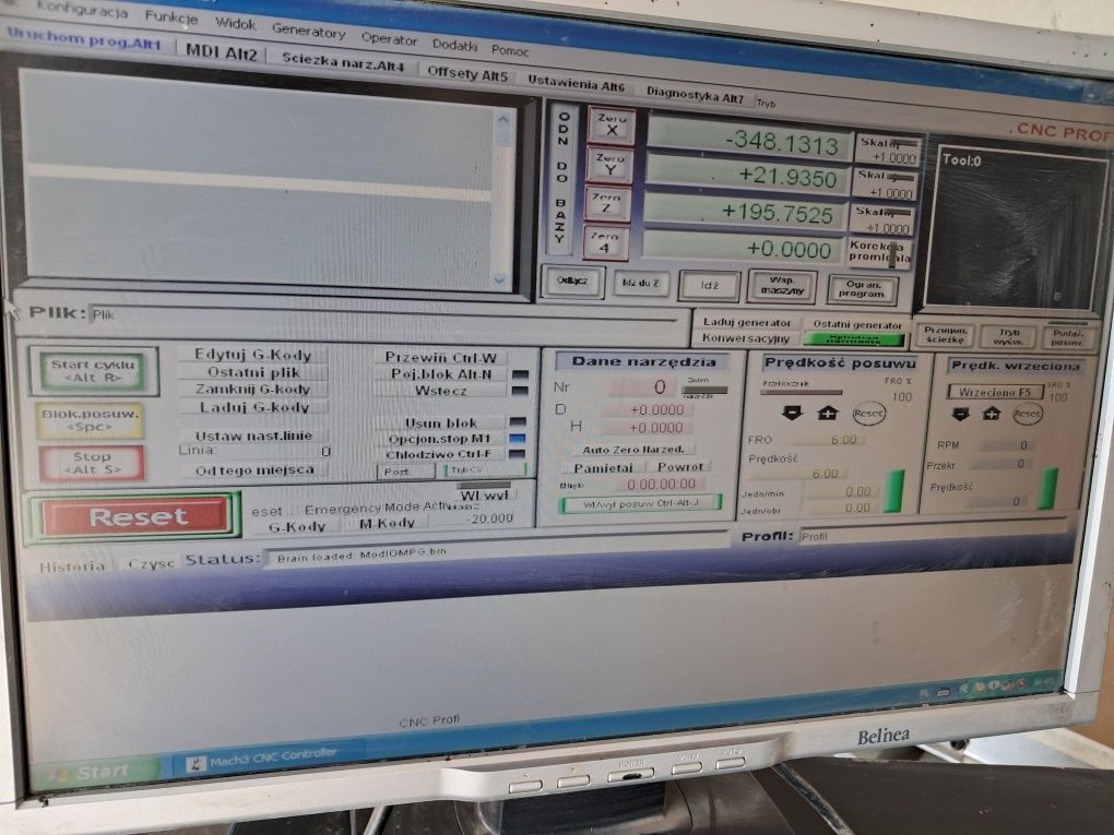 Frezarka cnc  ploter cnc 4 oś