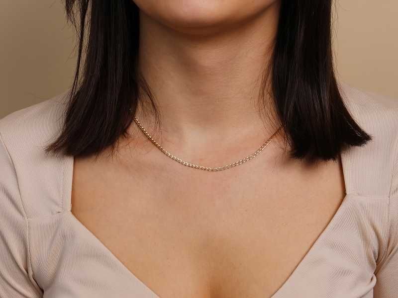 Nowy złoty łańcuszek pancerka drobna PR 585 45 cm