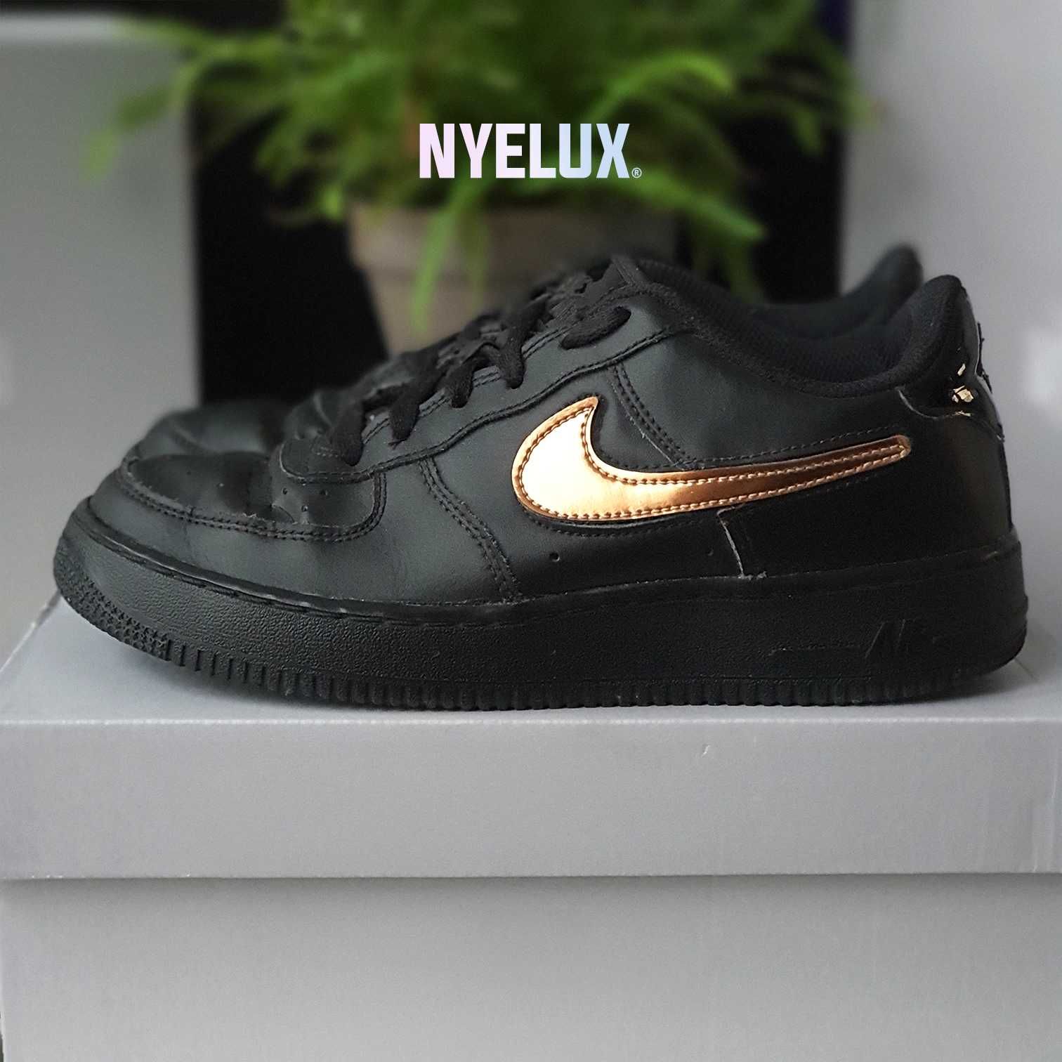 Buty NIKE Air Force 1 LOW - czarne złote - 40 - oryginalne