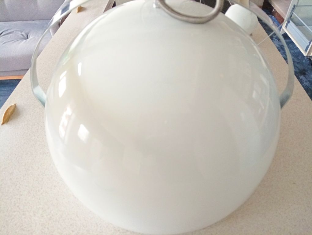 Lampa wisząca kula biała 30 cm Lugo