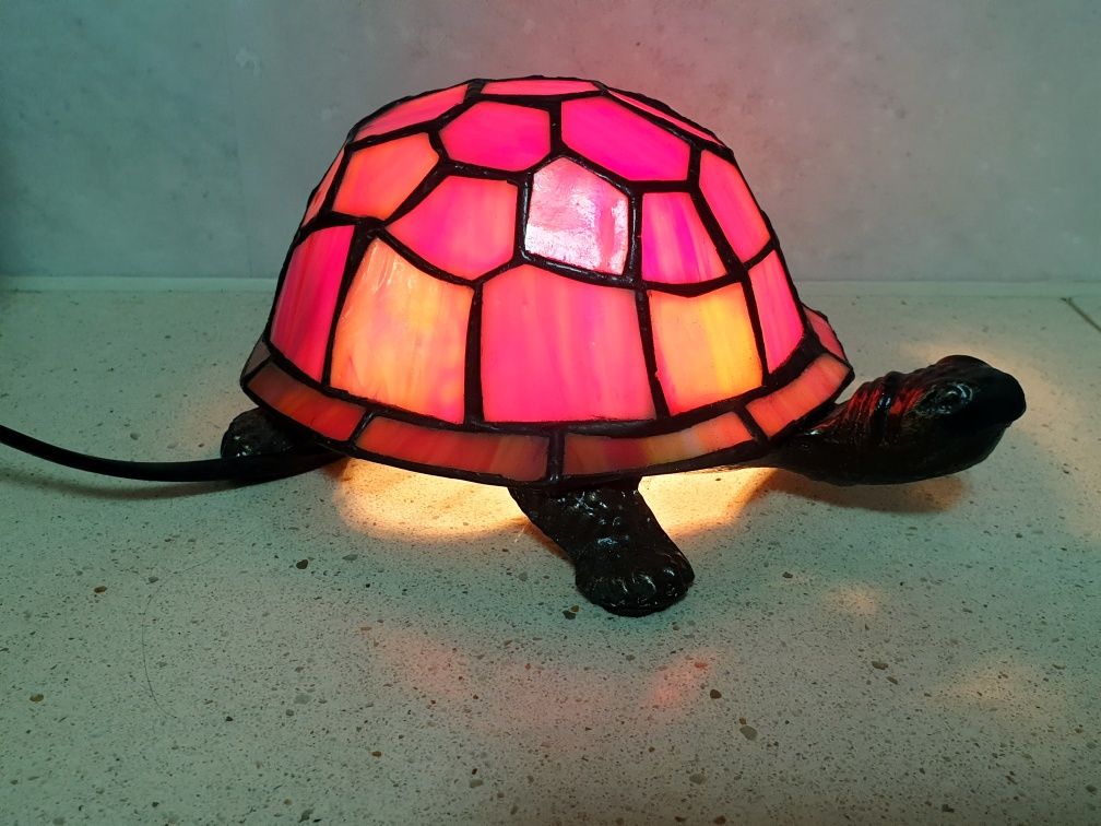 Lindo candeeiro de mesa estilo Tiffany - Tartaruga